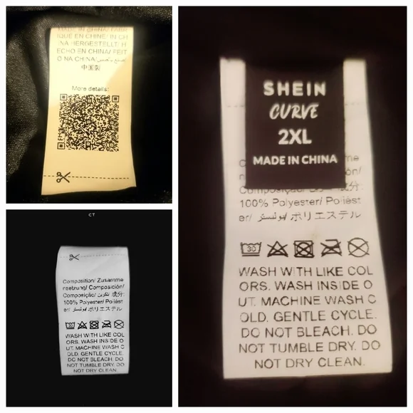 SHEIN Curve | Heart Pattern Fluffy Mini Skirt | Black & White | 2XL | NWOT - Picture 9 of 10